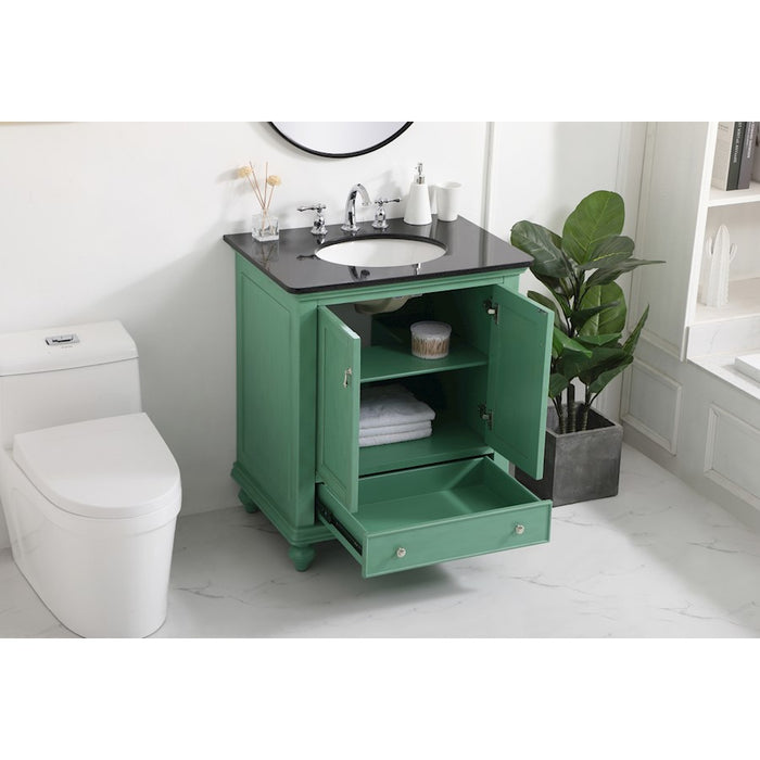 Elegant Kitchen/Bath Otto 30" Single Bathroom Vanity, Vintage Mint