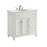 Elegant Otto 36" Single Vanity, Antique White/Ivory Marble