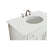 Elegant Otto 36" Single Vanity, Antique White/Ivory Marble