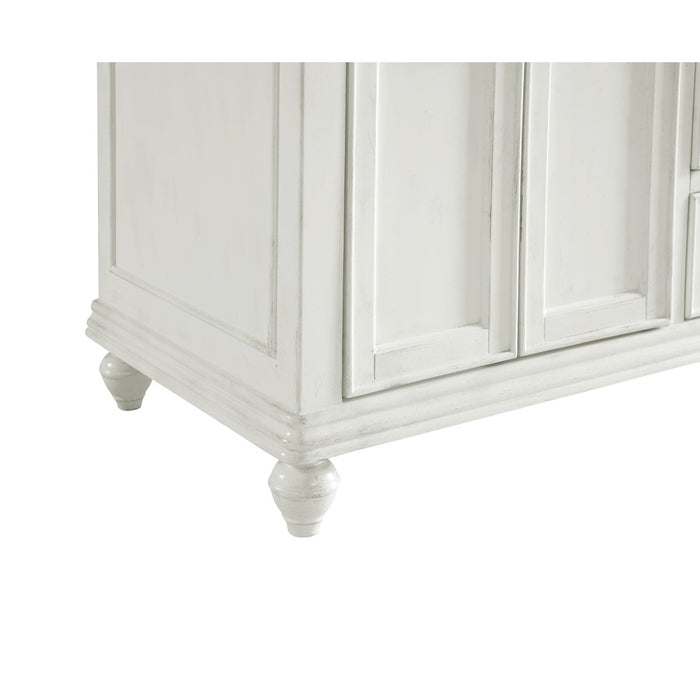 Elegant Otto 36" Single Vanity, Antique White/Ivory Marble
