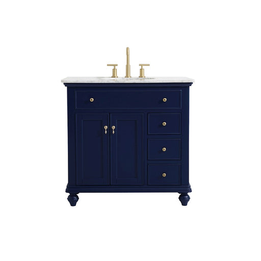 Elegant Kitchen/Bath Otto 36" Single Bathroom Vanity, Blue - VF12336BL