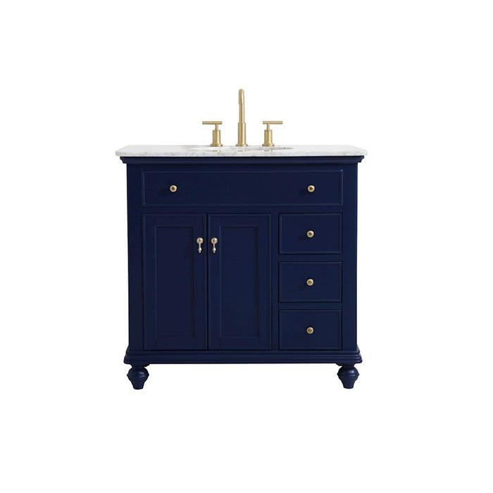Elegant Kitchen/Bath Otto 36" Single Bathroom Vanity, Blue - VF12336BL