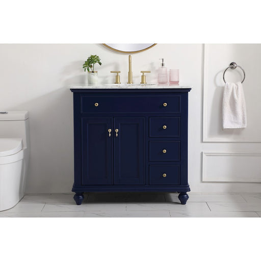 Elegant Kitchen/Bath Otto 36" Single Bathroom Vanity, Blue