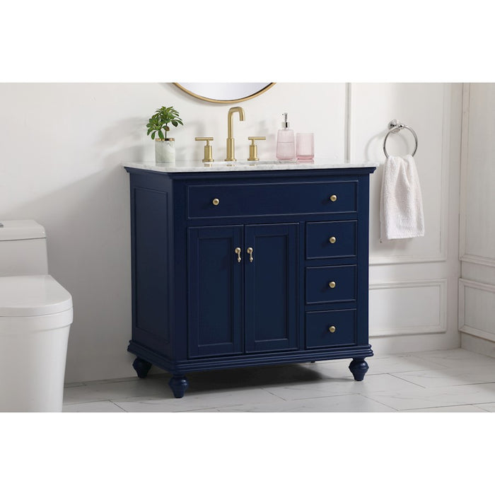Elegant Kitchen/Bath Otto 36" Single Bathroom Vanity, Blue