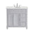 Elegant Otto 36" Single Vanity, Light Grey/Ivory Marble - VF12336GR-VW