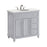 Elegant Otto 36" Single Vanity, Light Grey/Ivory Marble
