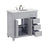 Elegant Otto 36" Single Vanity, Light Grey/Ivory Marble