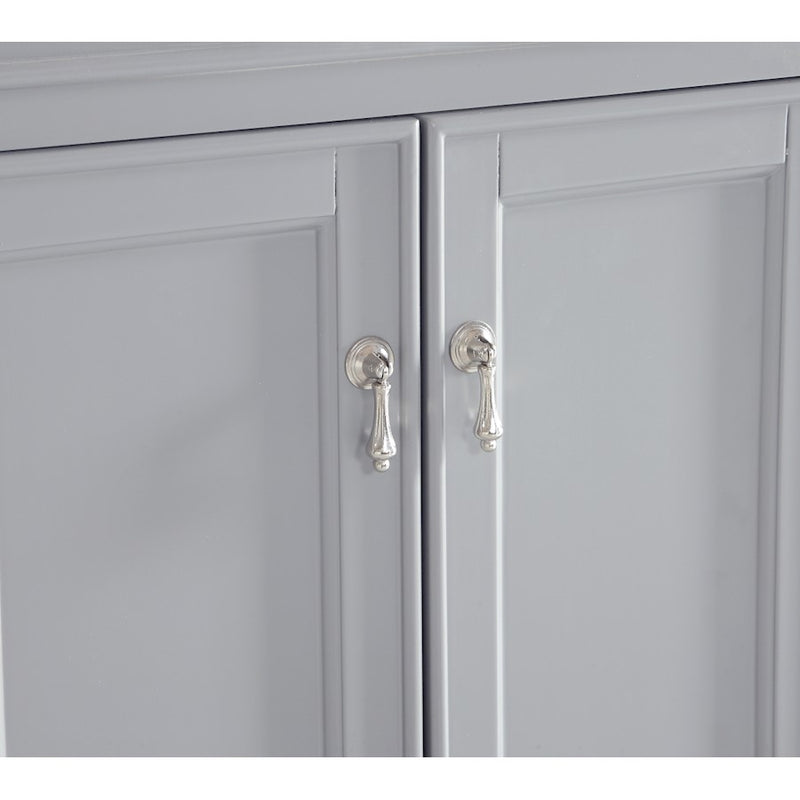 Elegant Otto 36" Single Vanity, Light Grey/Ivory Marble