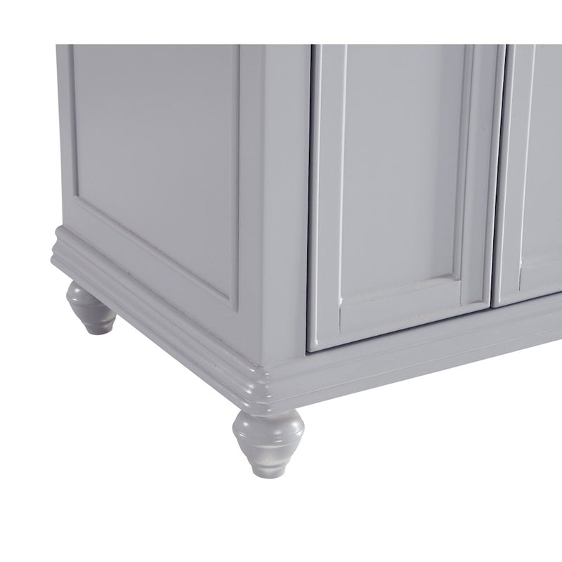 Elegant Otto 36" Single Vanity, Light Grey/Ivory Marble
