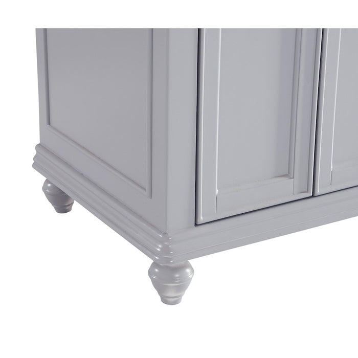 Elegant Otto 36" Single Vanity, Light Grey/Ivory Marble