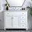 Elegant Otto 42" Single Vanity, Antique White/Ivory Marble