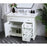 Elegant Otto 42" Single Vanity, Antique White/Ivory Marble