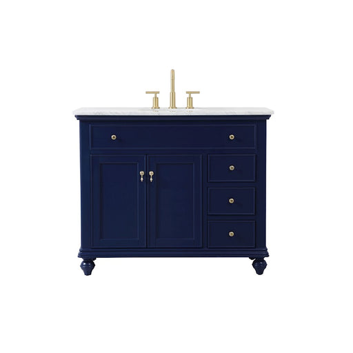 Elegant Kitchen/Bath Otto 42" Single Bathroom Vanity, Blue - VF12342BL