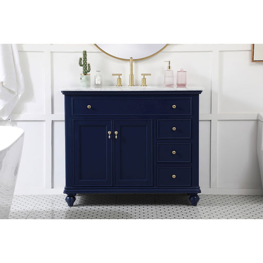 Elegant Kitchen/Bath Otto 42" Single Bathroom Vanity, Blue