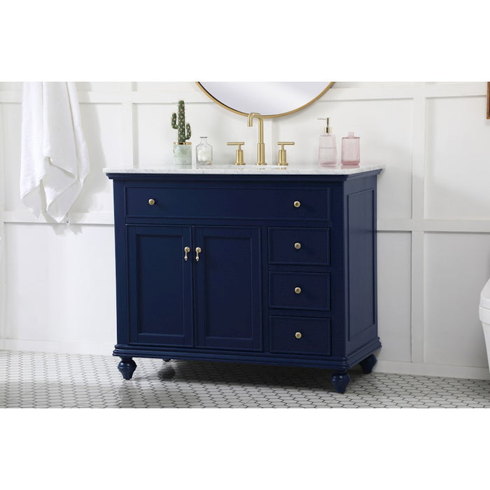 Elegant Kitchen/Bath Otto 42" Single Bathroom Vanity, Blue