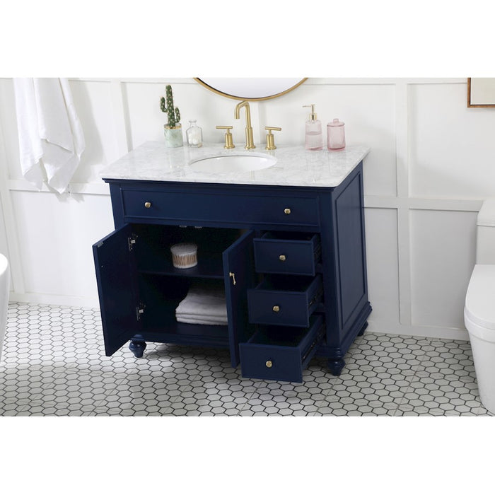 Elegant Kitchen/Bath Otto 42" Single Bathroom Vanity, Blue