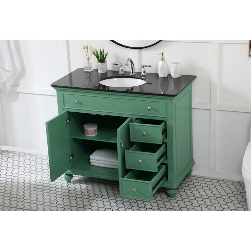 Elegant Kitchen/Bath Otto 42" Single Bathroom Vanity, Vintage Mint
