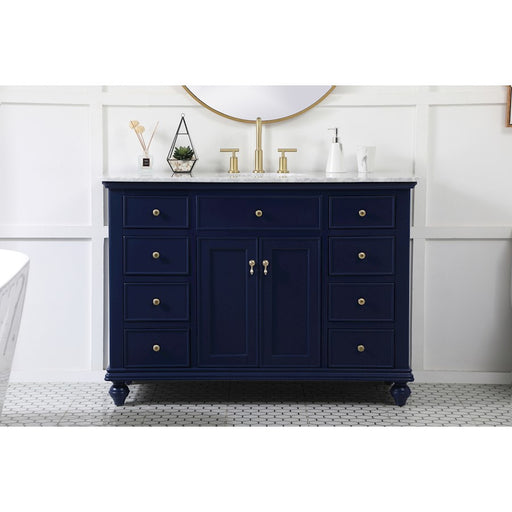 Elegant Kitchen/Bath Otto 48" Single Bathroom Vanity, Blue
