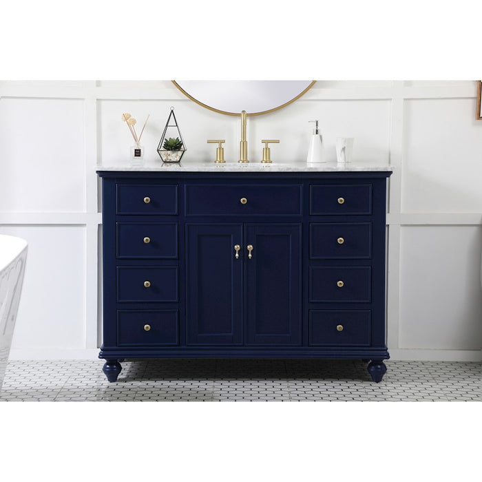 Elegant Kitchen/Bath Otto 48" Single Bathroom Vanity, Blue