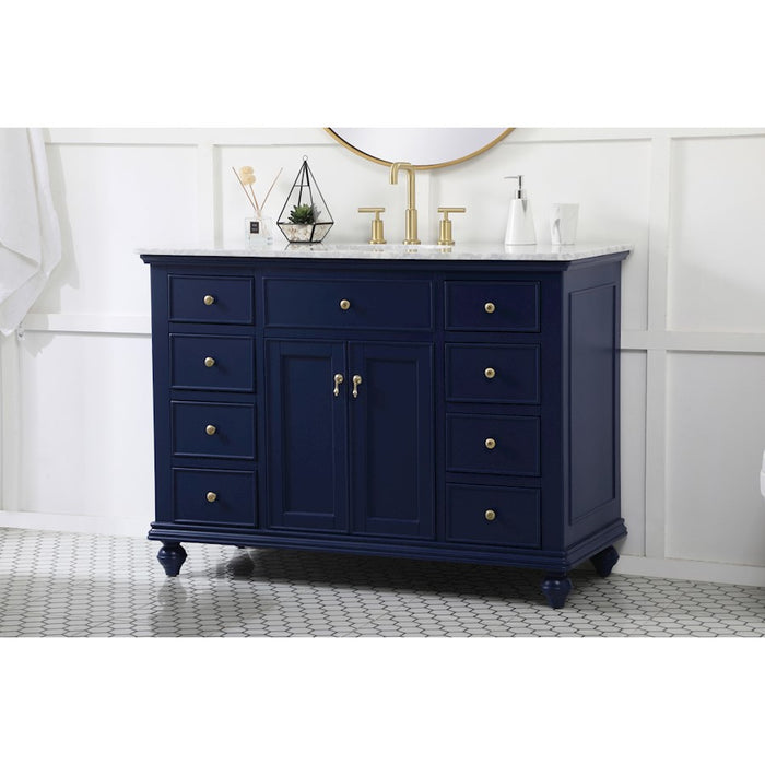 Elegant Kitchen/Bath Otto 48" Single Bathroom Vanity, Blue