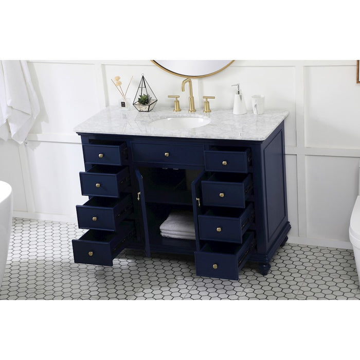 Elegant Kitchen/Bath Otto 48" Single Bathroom Vanity, Blue