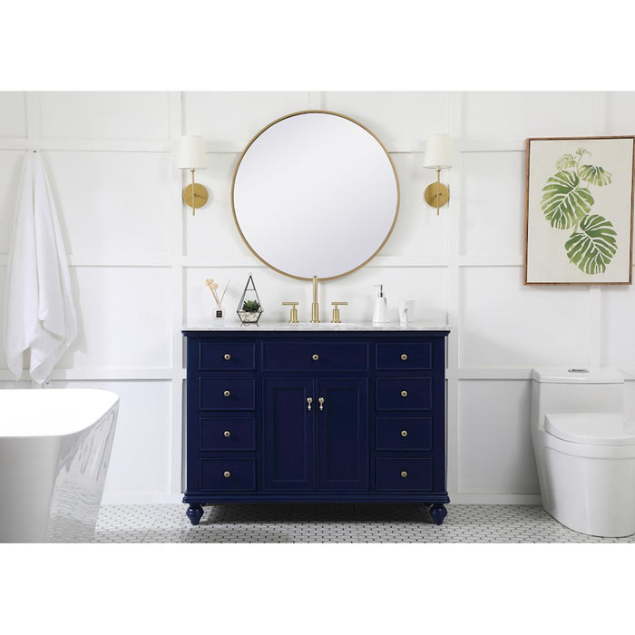 Elegant Kitchen/Bath Otto 48" Single Bathroom Vanity, Blue