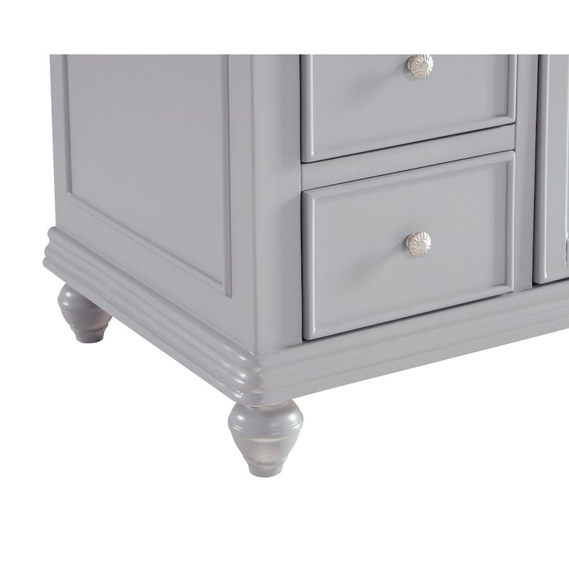 Elegant Otto 48" Single Vanity, Light Grey/Ivory Marble