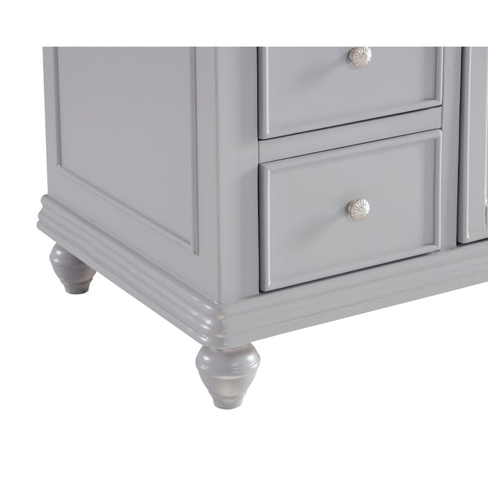 Elegant Otto 48" Single Vanity, Light Grey/Ivory Marble