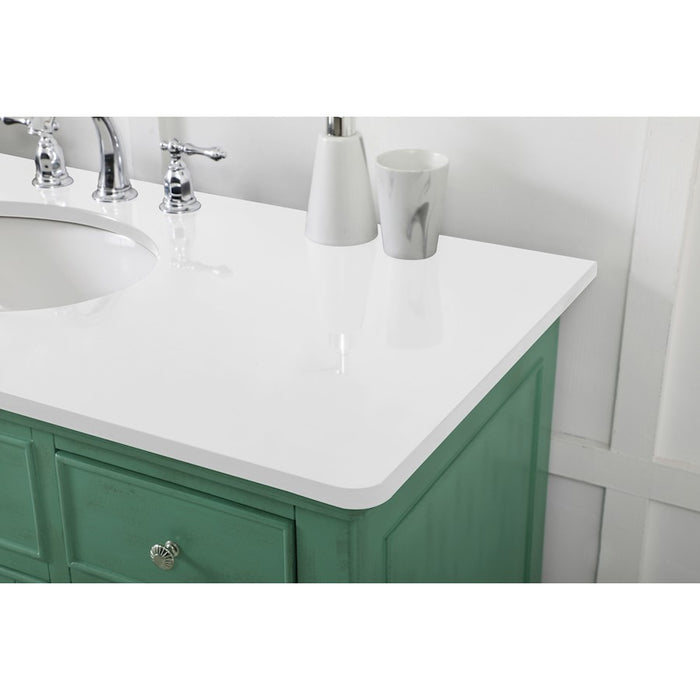 Elegant Otto 48" Single Vanity, Vintage Mint/Ivory Marble