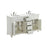 Elegant Otto 60" Double Vanity, Antique White/Ivory Marble