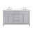 Elegant Otto 60" Double Vanity, Light Grey/Ivory Marble - VF12360DGR-VW