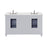 Elegant Otto 60" Double Vanity, Light Grey/Ivory Marble