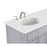 Elegant Otto 60" Double Vanity, Light Grey/Ivory Marble