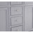 Elegant Otto 60" Double Vanity, Light Grey/Ivory Marble