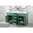 Elegant Otto 60" Double Vanity, Vintage Mint/Ivory Marble