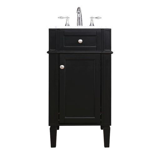 Elegant Kitchen/Bath Park Avenue 18" Single Bathroom Vanity, Black - VF12518BK