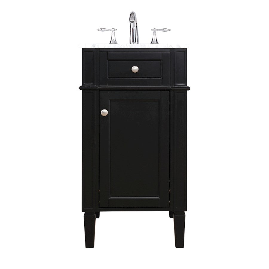 Elegant Kitchen/Bath Park Avenue 18" Single Bathroom Vanity, Black - VF12518BK