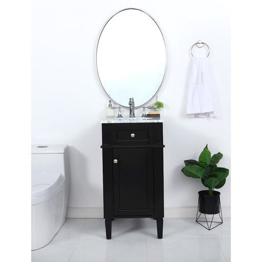 Elegant Kitchen/Bath Park Avenue 18" Single Bathroom Vanity, Black