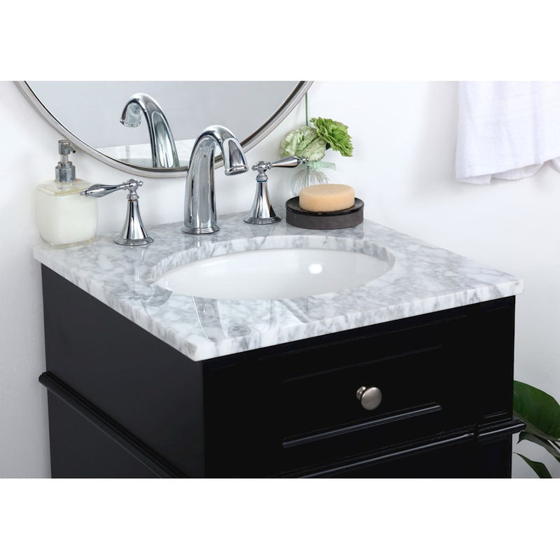 Elegant Kitchen/Bath Park Avenue 18" Single Bathroom Vanity, Black