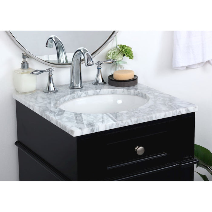 Elegant Kitchen/Bath Park Avenue 18" Single Bathroom Vanity, Black