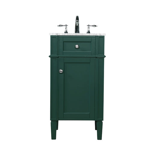 Elegant Kitchen/Bath Park Avenue 18" Single Bathroom Vanity, Green - VF12518GN