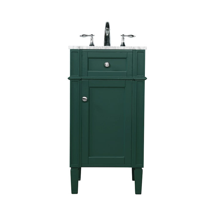 Elegant Kitchen/Bath Park Avenue 18" Single Bathroom Vanity, Green - VF12518GN