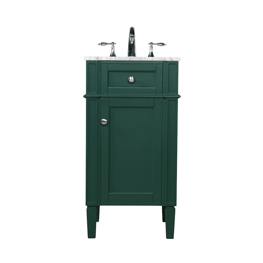 Elegant Kitchen/Bath Park Avenue 18" Single Bathroom Vanity, Green - VF12518GN