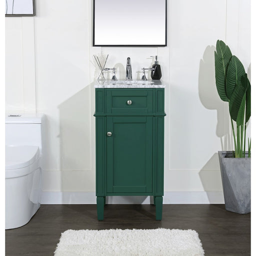 Elegant Kitchen/Bath Park Avenue 18" Single Bathroom Vanity, Green