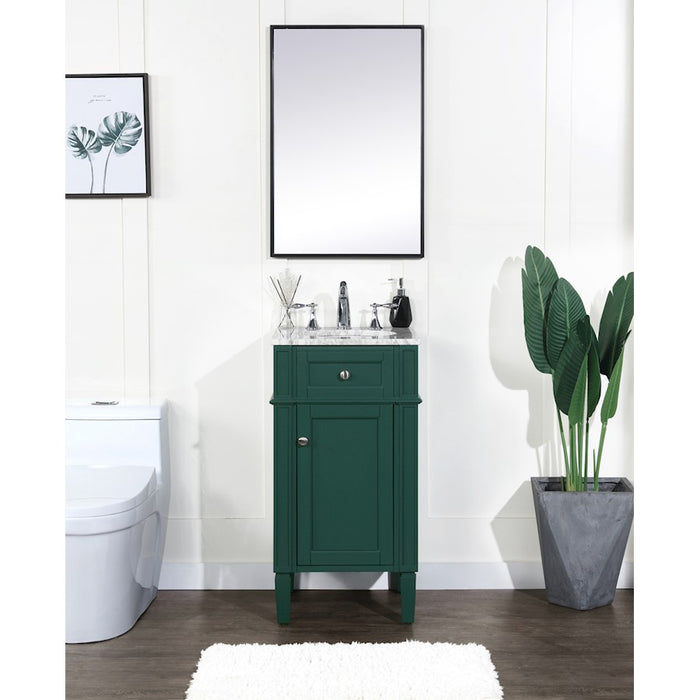 Elegant Kitchen/Bath Park Avenue 18" Single Bathroom Vanity, Green