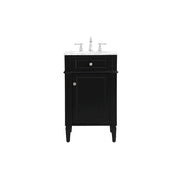 Elegant Kitchen/Bath Park Avenue 21" Single Bathroom Vanity, Black - VF12521BK