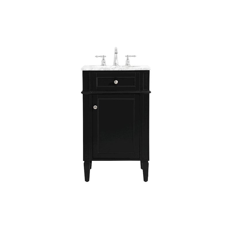 Elegant Kitchen/Bath Park Avenue 21" Single Bathroom Vanity, Black - VF12521BK