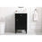 Elegant Kitchen/Bath Park Avenue 21" Single Bathroom Vanity, Black