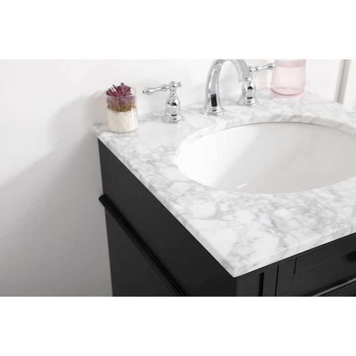 Elegant Kitchen/Bath Park Avenue 21" Single Bathroom Vanity, Black