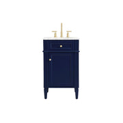 Elegant Kitchen/Bath Park Avenue 21" Single Bathroom Vanity, Blue - VF12521BL